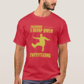Warning I jump over Everything Parkour Sport funny T-shirt (Voorkant)