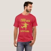 Warning I jump over Everything Parkour Sport funny T-shirt (Voorkant volledig)