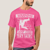 Warning I Jump Over Everything Parkour T-shirt (Voorkant)