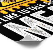 Warning! I Like To Talk About Mead Funny Bar Poster (Hoek)