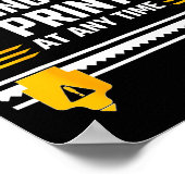 Warning I May Start Talking About 3d Printing Tech Poster (Hoek)