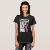Warning I Might Flip Ou Gymnastics Gymnast T-shirt (Voorkant volledig)