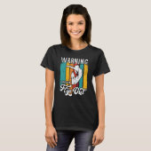 Warning I Might Flip Out Gymnast Gymnastics Pun Ou T-shirt (Voorkant volledig)