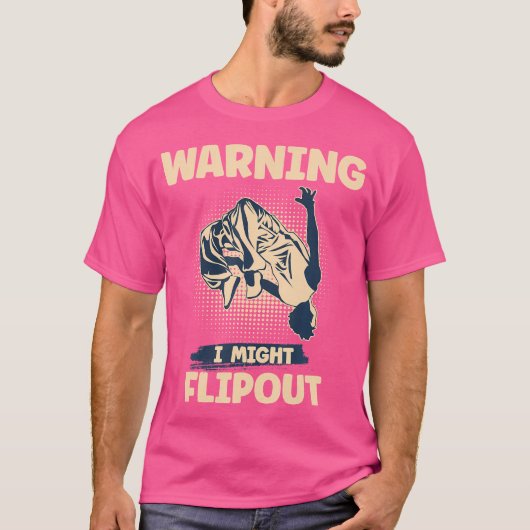 Warning I Might Flipout Freerunning Parkour T-shirt (Voorkant)