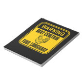 "Warning - May Contain Foul Language" Notitieblok (Linkerzijde)