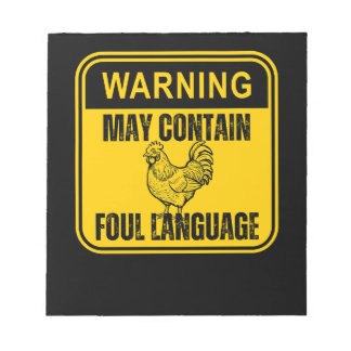 "Warning - May Contain Foul Language" Notitieblok