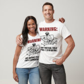 Warning May Mistake Itself for Chihuahua- Mastiff T-shirt (Unisex)