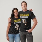 Warning May Show Pics Of My Doberman funny T-shirt (Unisex)