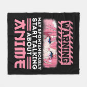 Warning May Spontaneously Start Talking About Anim Fleece Deken (Voorkant (Horizontaal))