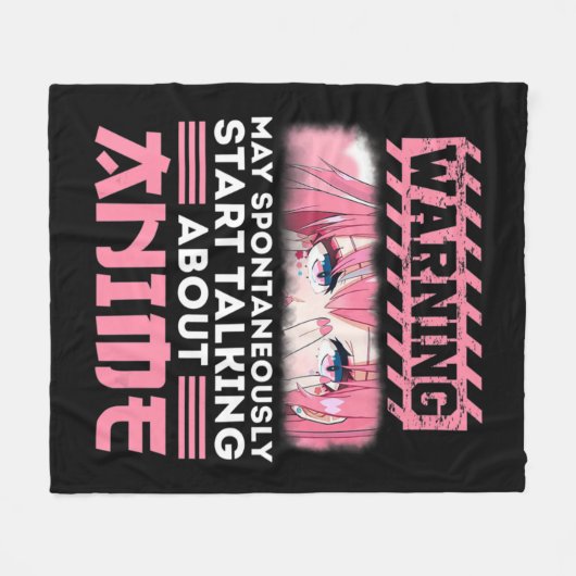 Warning May Spontaneously Start Talking About Anim Fleece Deken (Voorkant (Horizontaal))