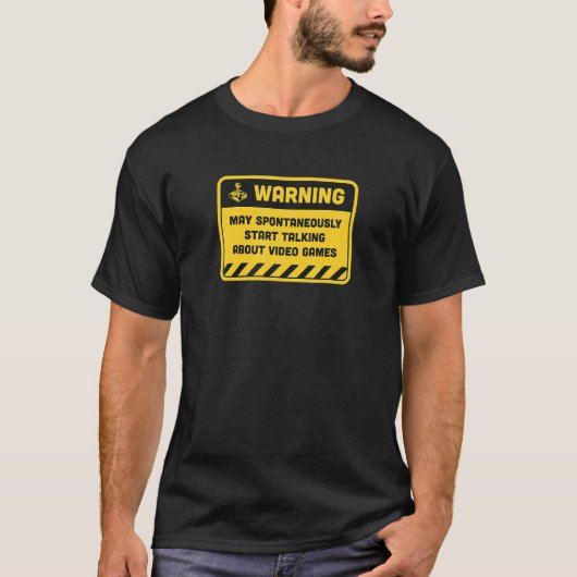 Warning May Spontaneously Start Talking About Vide T-shirt (Voorkant)