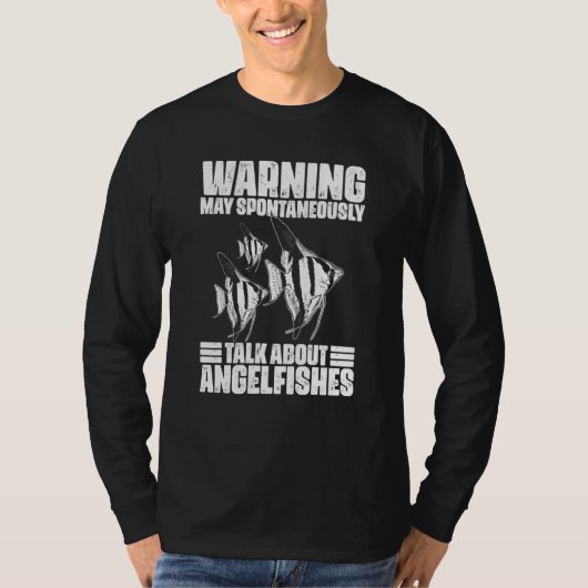 Warning May Spontaneously Talk About Angelfish Kee T-shirt (Voorkant)