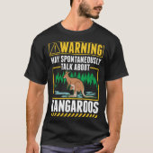 Warning May spontaneously talk about Kangaroos T-shirt (Voorkant)