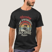 Warning May Spontaneously Talk About Trains Railwa T-shirt (Voorkant)