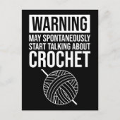 Warning - May Start Talking About Crochet Briefkaart (Voorkant)