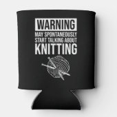 Warning - May Start Talking About Knitting Blikjeskoeler (Achterkant)