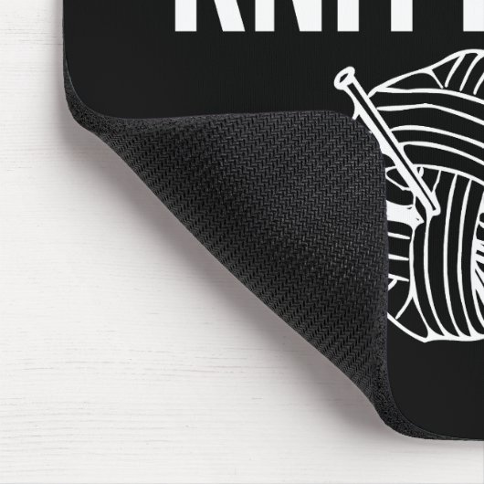 Warning - May Start Talking About Knitting Muismat (Hoek)