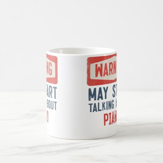 Warning May Start Talking About Piano Koffiemok (Center)