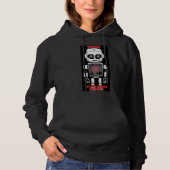 Warning: May Talk About AI Black Hoodie (Voorkant)