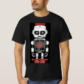 Warning: May Talk About AI Men's Black T-shirt (Voorkant)