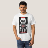 Warning: May Talk About AI Men's White T-shirt (Voorkant volledig)