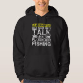 Warning May Talk About Fishing   Flounder Fish Hoodie (Voorkant)