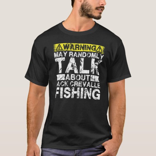 Warning May Talk About Fishing Jack Crevalle Fish T-shirt (Voorkant)