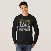 Warning May Talk About Fishing Smallmouth Bass Fi T-shirt (Voorkant volledig)