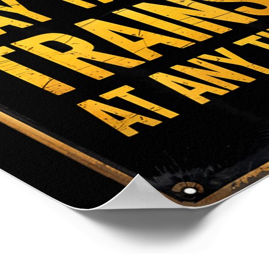 Warning_ May Talk Trains _ Funny Model Train Sayin Poster (Hoek)