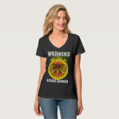 Warning May Yell At Video Games Video Gamers  1 T-shirt (Voorkant volledig)