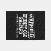 Warning Mpy Old Approach With Caution Funny  Fleece Deken (Voorkant (Horizontaal))