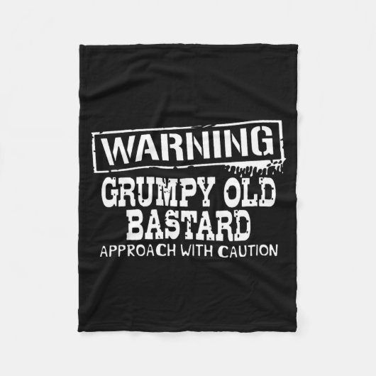 Warning Mpy Old Approach With Caution Funny  Fleece Deken (Voorkant)