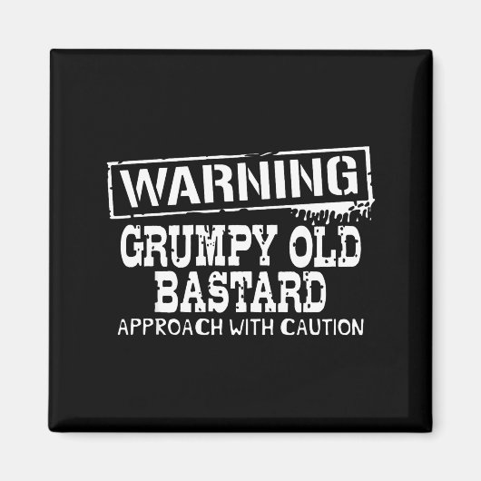 Warning Mpy Old Approach With Caution Funny  Magneet (Voorkant)