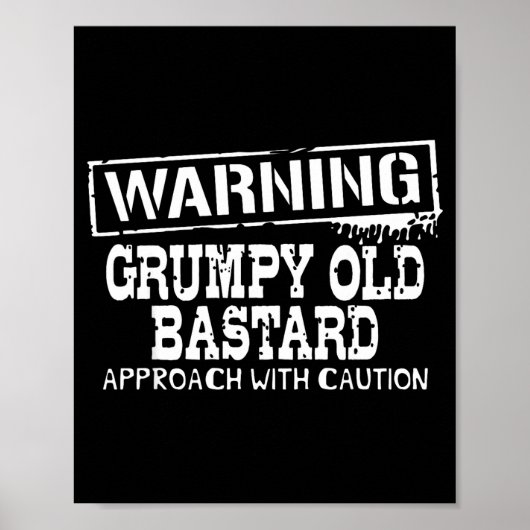 Warning Mpy Old Approach With Caution Funny  Poster (Voorkant)