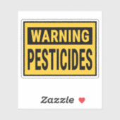 Warning Pesticides  Sticker (Vel)