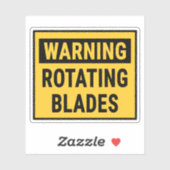 Warning Rotating Blades  Sticker (Vel)