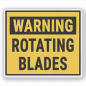 Warning Rotating Blades Sticker (Voorkant)