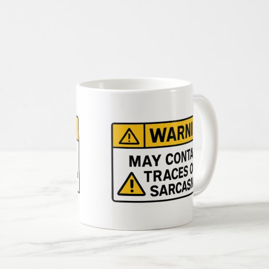 Warning: Sarcasm Inside – Office Mug Koffiemok (Voorkant rechts)