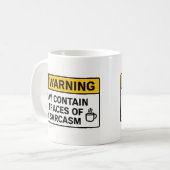 Warning: Sarcasm Inside – Office Mug Koffiemok (Voorkant links)