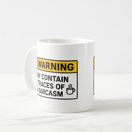 Warning: Sarcasm Inside – Office Mug Koffiemok (Voorkant links)