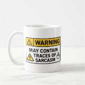 Warning: Sarcasm Inside – Office Mug Koffiemok (Links)