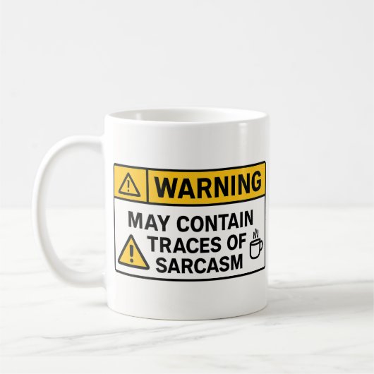 Warning: Sarcasm Inside – Office Mug Koffiemok (Links)