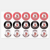Warning Severe Seafood Allergy Alert Button Labels (Vel)