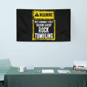 Warning Sign Rock Tumbling Shirt Gem Lapidary Spandoek (Beurs)