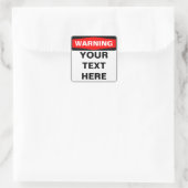 Warning Sign, template, squared version Vierkante Sticker (Tas)