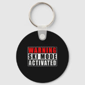 Warning Ski Mode Activated 1 Sleutelhanger (Voorkant)