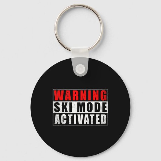 Warning Ski Mode Activated 1 Sleutelhanger (Voorkant)