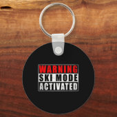 Warning Ski Mode Activated 1 Sleutelhanger (Voorkant)
