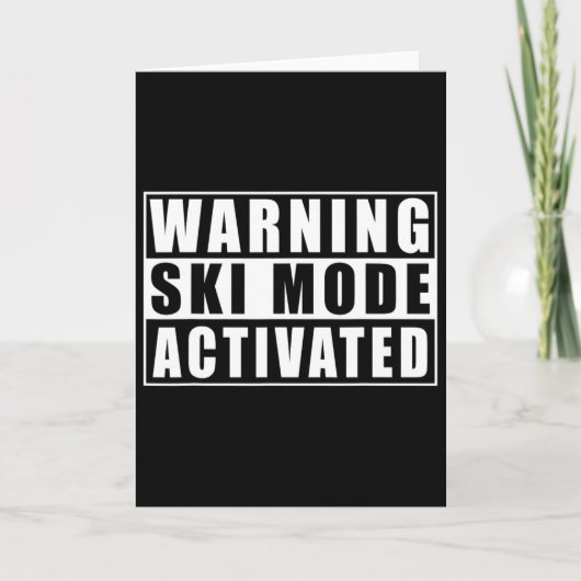 Warning Ski Mode Activated Kaart (Voorkant)
