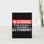 Warning Sntaneously Talks About Astronomy Teacher  Kaart (Voorkant)
